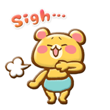 Rabbit & Bear relief sticker (Eng ver.) sticker #8095245