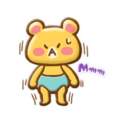 Rabbit & Bear relief sticker (Eng ver.) sticker #8095249