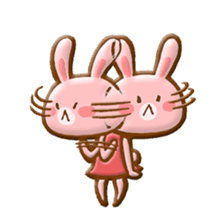 Rabbit & Bear relief sticker (Eng ver.) sticker #8095250