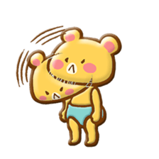 Rabbit & Bear relief sticker (Eng ver.) sticker #8095251