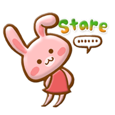 Rabbit & Bear relief sticker (Eng ver.) sticker #8095252