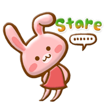 Rabbit & Bear relief sticker (Eng ver.) sticker #8095252