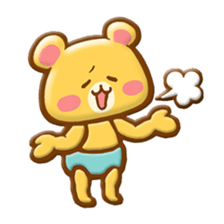 Rabbit & Bear relief sticker (Eng ver.) sticker #8095253