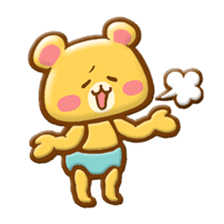 Rabbit & Bear relief sticker (Eng ver.) sticker #8095253