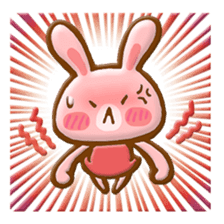 Rabbit & Bear relief sticker (Eng ver.) sticker #8095254