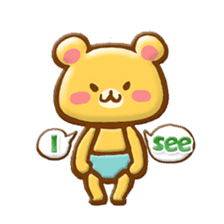 Rabbit & Bear relief sticker (Eng ver.) sticker #8095255