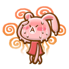 Rabbit & Bear relief sticker (Eng ver.) sticker #8095256