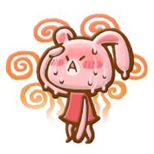 Rabbit & Bear relief sticker (Eng ver.) sticker #8095256