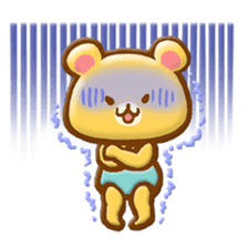 Rabbit & Bear relief sticker (Eng ver.) sticker #8095257