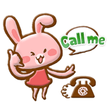 Rabbit & Bear relief sticker (Eng ver.) sticker #8095258