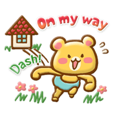 Rabbit & Bear relief sticker (Eng ver.) sticker #8095259