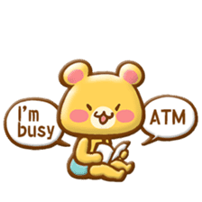 Rabbit & Bear relief sticker (Eng ver.) sticker #8095263