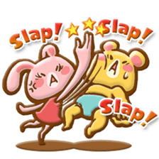 Rabbit & Bear relief sticker (Eng ver.) sticker #8095264