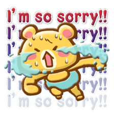 Rabbit & Bear relief sticker (Eng ver.) sticker #8095267