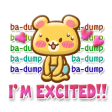 Rabbit & Bear relief sticker (Eng ver.) sticker #8095271