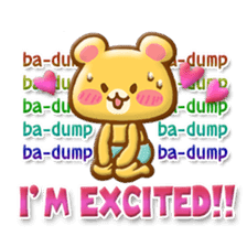 Rabbit & Bear relief sticker (Eng ver.) sticker #8095271