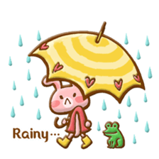 Rabbit & Bear relief sticker (Eng ver.) sticker #8095272