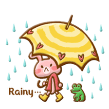 Rabbit & Bear relief sticker (Eng ver.) sticker #8095272