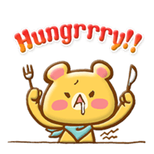 Rabbit & Bear relief sticker (Eng ver.) sticker #8095273