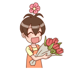 Smile Florist Boy sticker #8096021