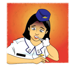 Lady air force sticker #8097397