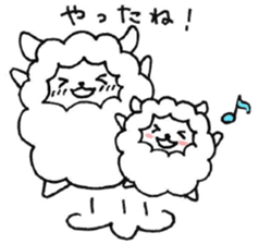 Parent-child sheep Parenting Hen sticker #8097679