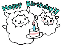 Parent-child sheep Parenting Hen sticker #8097682