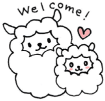 Parent-child sheep Parenting Hen sticker #8097697