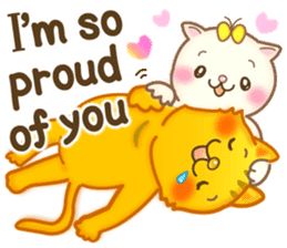 Cat couple -Thanks for your kind words- sticker #8098211