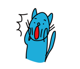 A Japanese white cat sticker #8099344