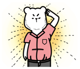 Working Polar bear in Roppongi Ver.2 sticker #8099479