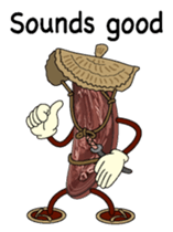 10yen Coin zamurai English version sticker #8100079