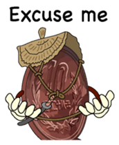 10yen Coin zamurai English version sticker #8100080