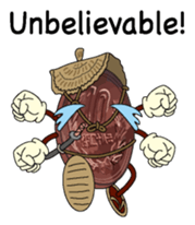 10yen Coin zamurai English version sticker #8100083