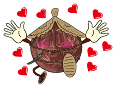 10yen Coin zamurai English version sticker #8100085