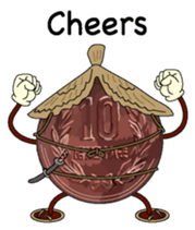 10yen Coin zamurai English version sticker #8100091