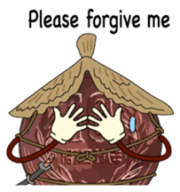 10yen Coin zamurai English version sticker #8100092