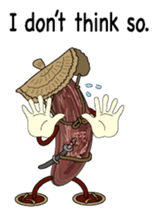 10yen Coin zamurai English version sticker #8100096