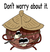 10yen Coin zamurai English version sticker #8100102