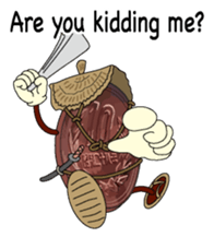 10yen Coin zamurai English version sticker #8100104