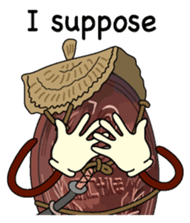 10yen Coin zamurai English version sticker #8100105