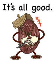 10yen Coin zamurai English version sticker #8100106