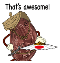 10yen Coin zamurai English version sticker #8100107