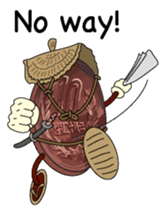 10yen Coin zamurai English version sticker #8100109