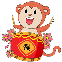 Monkey in Chinese New Year-Red Monkey