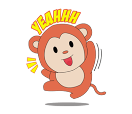 Monkey in Chinese New Year-Red Monkey sticker #8100164