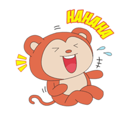 Monkey in Chinese New Year-Red Monkey sticker #8100183