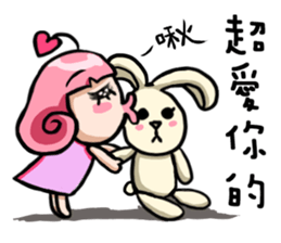 Silly girl-love and Curly sticker #8100343