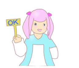 Sticker of a cute girl. sticker #8101196