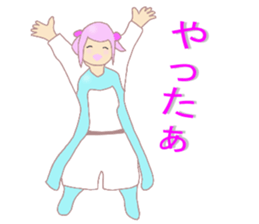 Sticker of a cute girl. sticker #8101200